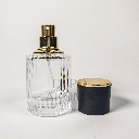 Botol Chloe 30ml Pump Press Ttp Hitam Gold