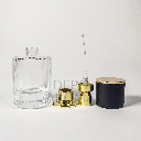 Botol Chloe 30ml Pump Press Ttp Hitam Gold