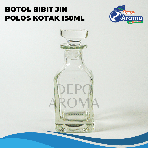 [BTLKC0077] Botol Bibit Jin Polos Kotak 150Ml
