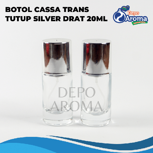 [BTLKC0081] Botol Cassa Trans 20 Ml Tutup Silver