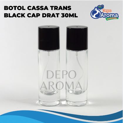 [BTLKC1402] Botol Cassa Trans 30ml Black Cap