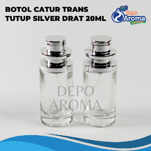 [BTLKC0083] Botol Catur Trans 20Ml Tutup Silver