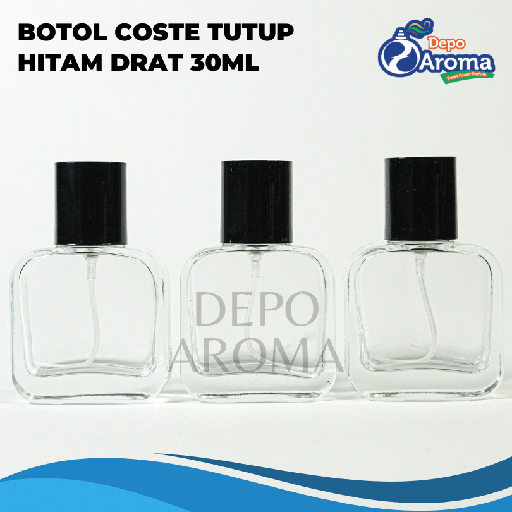 [BTLKC0223] Botol Coste Tutup Hitam 30ml