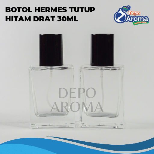 [BTLKC0189] Botol Hermes Drat Tutup Hitam 30Ml