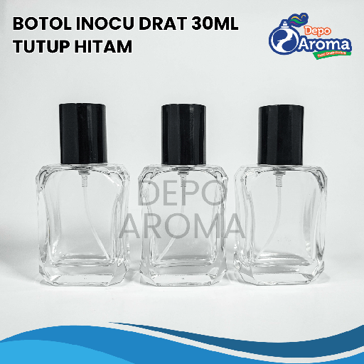[BTLKC0220] Botol Inocu Drat 30ml Tutup Hitam