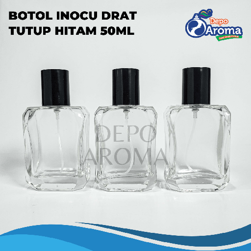 [BTLKC00219] Botol Inocu Drat 50ml Tutup Hitam
