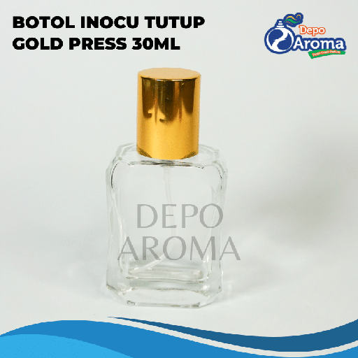 [BTLKC0216] Botol Inocu Press 30ml Tutup Gold