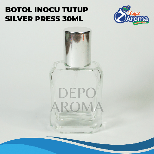 [BTLKC0214] Botol Inocu Press 30ml Tutup Silver