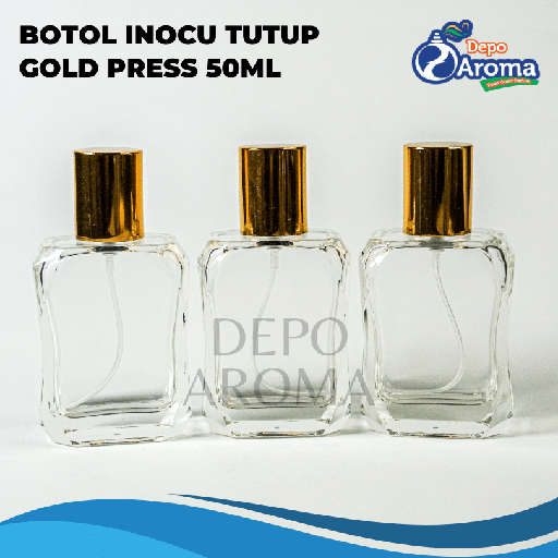 [BTLKC0219] Botol Inocu Press 50ml Tutup Gold