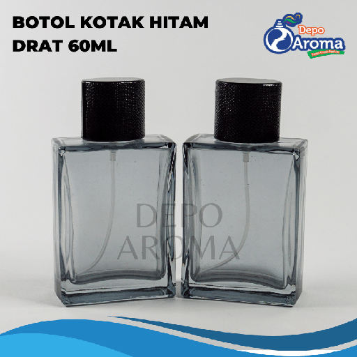 [BTLKC0114] Botol Kotak Hitam 60Ml