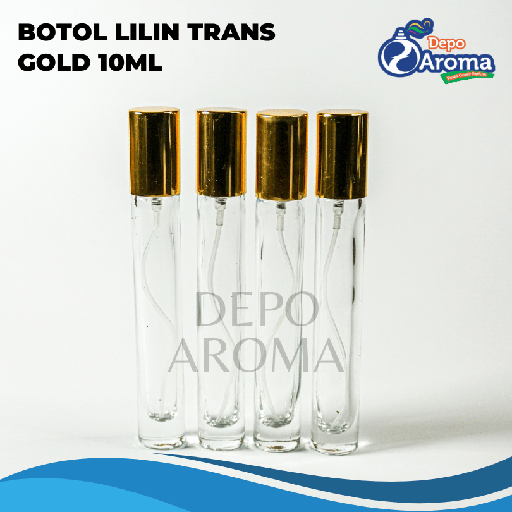 [BTLKC00220] Botol Lilin Drat Trans 10ml Gold