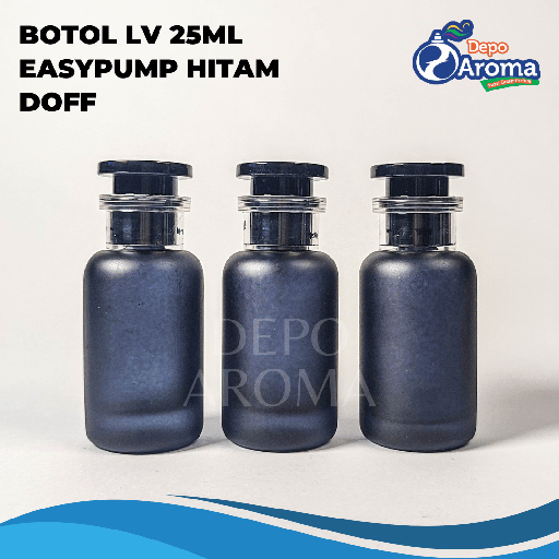 [BTLKC00245] Botol LV 25Ml Easypump Hitam Doff