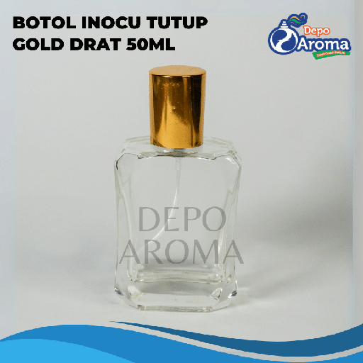 [BTLKC00229] Botol Inocu 50ml Drat Tutup Gold