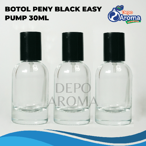 [BTLKC0200] Botol Peny 30ml Black Cap Easy Pump