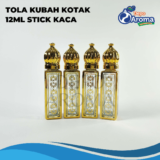 [ROLL0024] Tola Kubah Kotak 12ml Stick Kaca